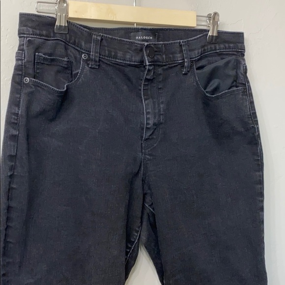 Halogen black straight leg crop jeans size 32 - Picture 2 of 11